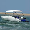 vidaXL 2 Bow Bimini Top White 59.1x47.2x43.3"