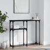 vidaXL Console Table Black Engineered Wood, Metal Compact