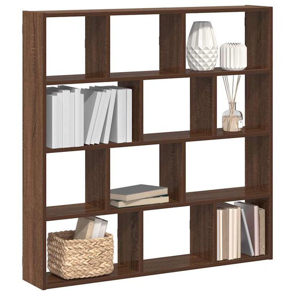vidaXL Wall Cube Shelf Brown Oak Engineered Wood 39.4 in x 39.4 in