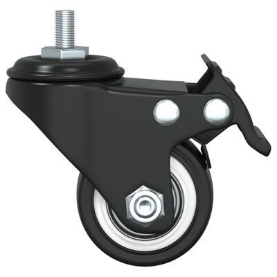 vidaXL Caster Wheels 4 pcs Black 1.4" Iron