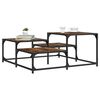 vidaXL Coffee Table Smoked Oak Engineered Wood, Metal