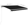 vidaXL Retractable Awning Anthracite