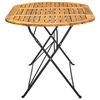 vidaXL Outdoor Dining Table Brown Solid acacia wood, steel