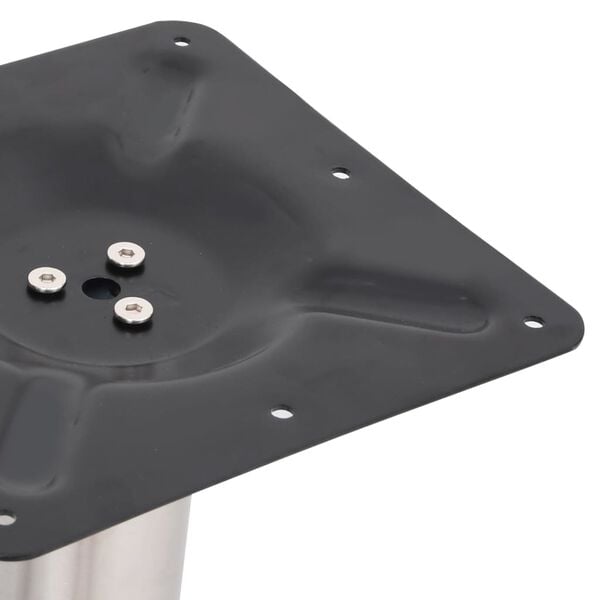 vidaXL Bistro Table Leg Silver Stainless Steel 27.6 x 15.7 x 28.3 in