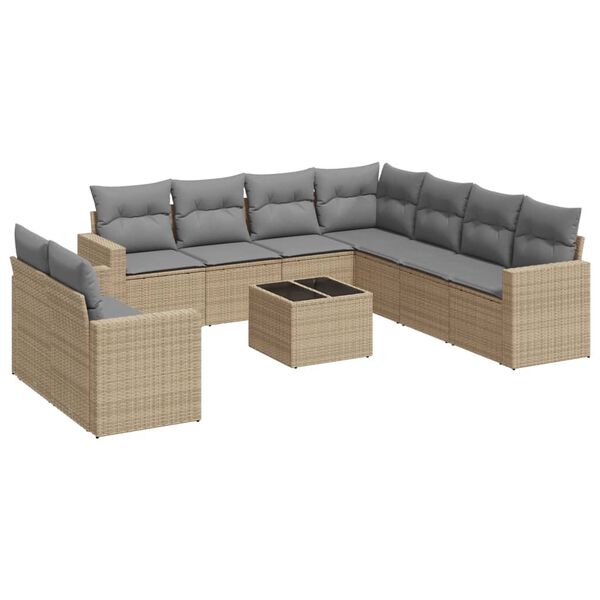 vidaXL Garden Sofa Set Beige