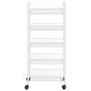 vidaXL 5-Tier Kitchen Trolley White 18.1"x10.2"x41.3" Iron