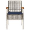vidaXL Patio Bistro Set Grey PE Rattan Compact Removable Covers