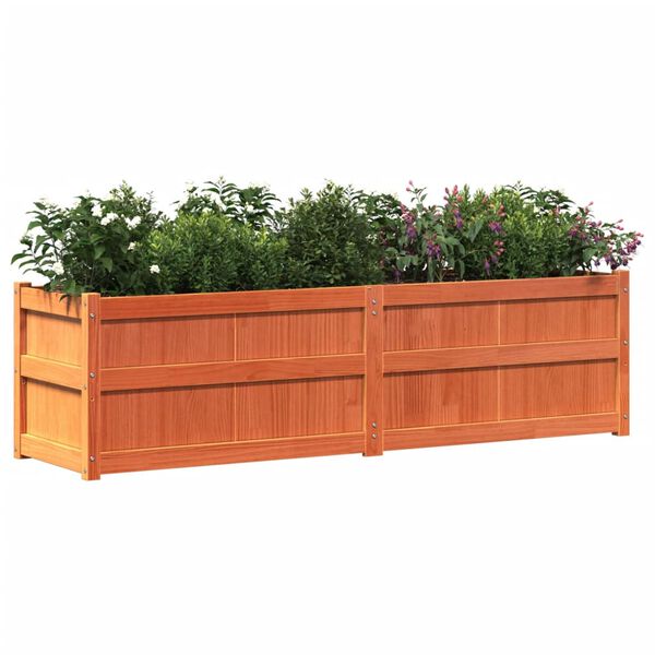 vidaXL Garden Planter Wax Brown Solid Pine Wood Large Decorative Inlays