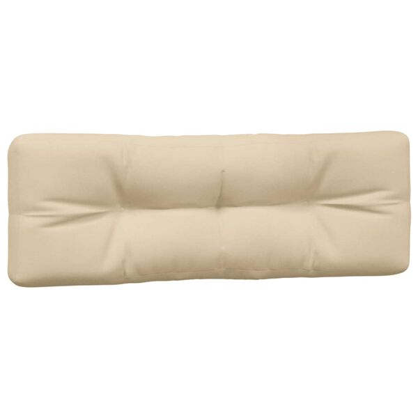 vidaXL Pallet Cushion Beige 100% polyester Water-resistant materials