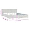 vidaXL Bed Frame Grey Mahogany wood, Mango wood, Natural rattan Super King