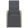 vidaXL Reclining Garden Chair Gray PE rattan Reclining Garden Chair