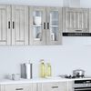 vidaXL Kitchen Wall Cabinet Concrete grey Engineered wood and glass