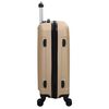 vidaXL Suitcase 3 pcs Champagne 19.69 x 12.20 x 30.71 in ABS Plastic