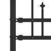 vidaXL Garden Fence with Spear Top Black 94.5"x39.4" Powder-coated Steel