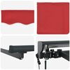 vidaXL Retractable Awning Red 137.80 x 98.43 in Polyester and Metal