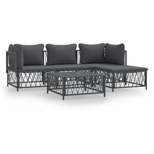vidaXL Garden Lounge Set Anthracite