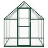 vidaXL Greenhouse Green, Clear Aluminum, Polycarbonate