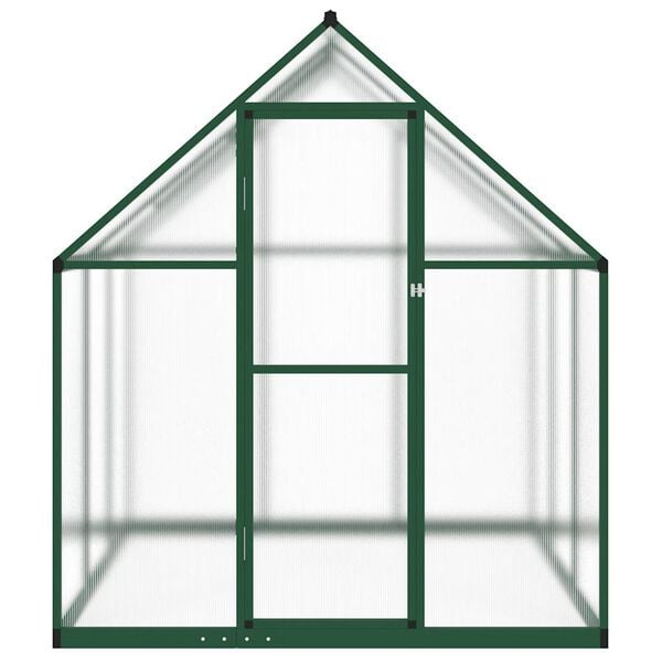 vidaXL Greenhouse Green, Clear Aluminum, Polycarbonate