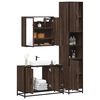 vidaXL Bathroom Furniture Set Brown oak Engineered wood, metal, glass