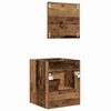 vidaXL Bathroom Furniture Set Brown 16.14 x 15.16 x 18.90 in