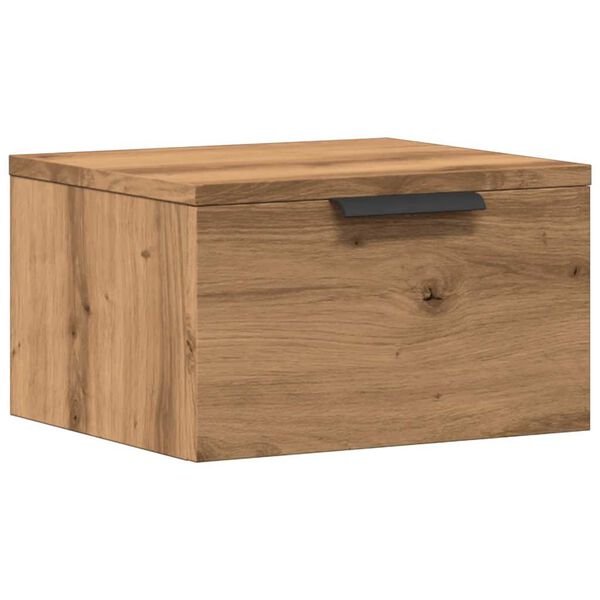 vidaXL Wall-mounted Bedside Cabinet Artisan Oak Engineered wood