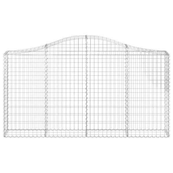 vidaXL Arched Gabion Baskets 50 pcs 78.7"x11.8"x39.4"/47.2" Galvanized Iron