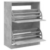 vidaXL Shoe Cabinet Concrete Grey Engineered wood Tall Shoe Cabinet
