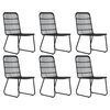 vidaXL Dining Set Black Poly rattan, powder-coated steel, glass Large