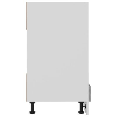 vidaXL Oven Cabinet Concrete Gray 23.6"x18.1"x32.1" Engineered Wood