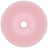 vidaXL Luxury Wash Basin Round Matt Pink 15.7x5.9" Ceramic