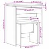 vidaXL Dressing Table Old Wood 23.6" x 15.7" x 29.5" Engineered wood