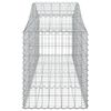vidaXL Gabion Basket Set of 12 Silver Galvanized Iron