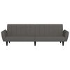 vidaXL Sofa Bed Dark Grey Velvet (100% polyester), wood, plastic 2-seater