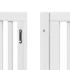 vidaXL Dog Gate Set of 9 White Poplar Wood 177.2 in long Foldable