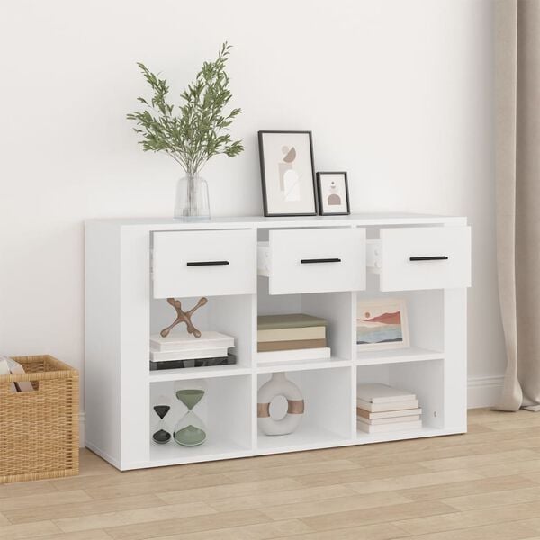 vidaXL Sideboard White Engineered wood Medium Sideboard Rectangular