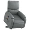 vidaXL Stand Up Massage Recliner Chair Gray Faux leather, metal, plywood