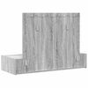 vidaXL Dressing Table Grey 39.37 x 15.75 x 27.56 in Engineered Wood