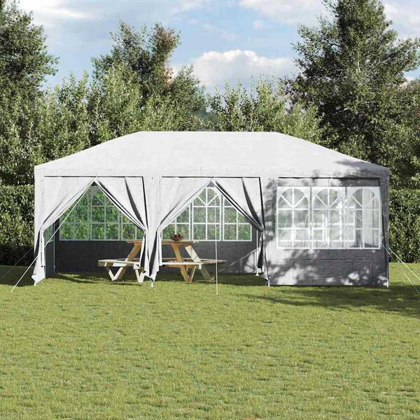 vidaXL Party Tent White 236.22 x 157.48 x 104.72 in Polyethylene