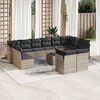 vidaXL Garden Sofa Set Light Grey and Dark Grey