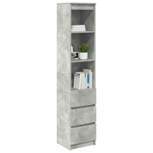 vidaXL Highboard Concrete grey Engineered wood Tall Highboard
