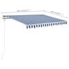 vidaXL Retractable Awning Blue and White