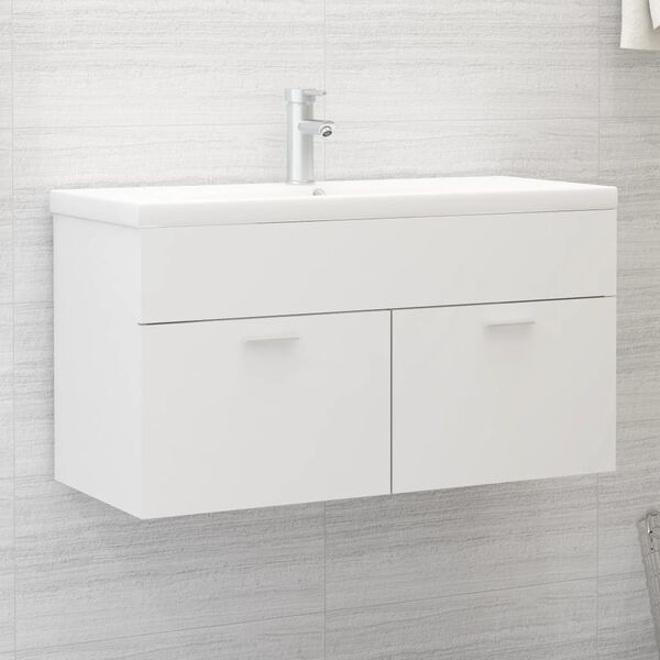 vidaXL Sink Cabinet White Engineered wood Medium Sink Cabinet