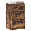 vidaXL Bedside Cabinet Smoked Oak Engineered Wood Small Bedside Cabinet
