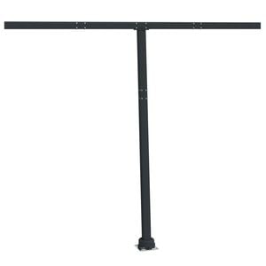 vidaXL Awning Post Set Anthracite Iron 118.1 x 96.5 in Rotatable