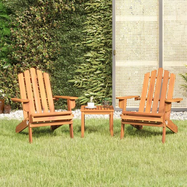 vidaXL Garden Lounge Set Natural wood Solid Acacia wood Two Chairs