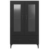vidaXL Highboard Black Engineered wood Large Highboard Rectangular