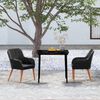 vidaXL 3 Piece Patio Dining Set with Cushions Black