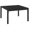 vidaXL Patio Footstool Black and Sand Powder-Coated Steel 23.6 in