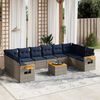 vidaXL 11 Piece Patio Sofa Set with Cushions Grey Poly Rattan (US only)