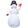 vidaXL Inflatable Snowman White, Black, Red, Orange Polyester Giant